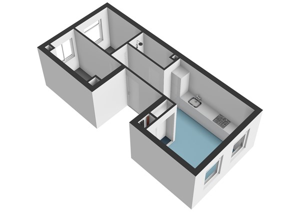 Floorplan - Eerste Laurierdwarsstraat 9-2, 1016 PV Amsterdam